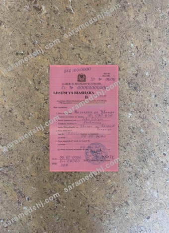 Tanzania business license photolook FRONT